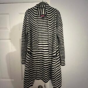 Say What? Navy and White Striped Cardigan